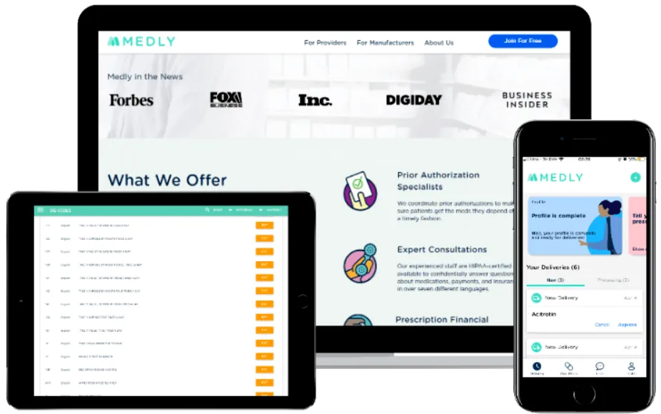 Medly Pharmacy Application Screenshots